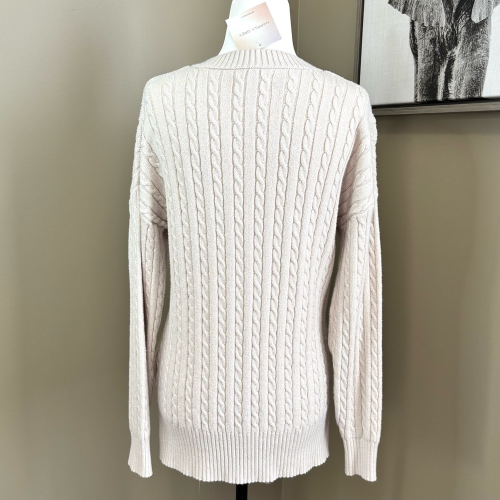 NWT V-Neck Sweater - Happily Grey - Picture 5 of 8